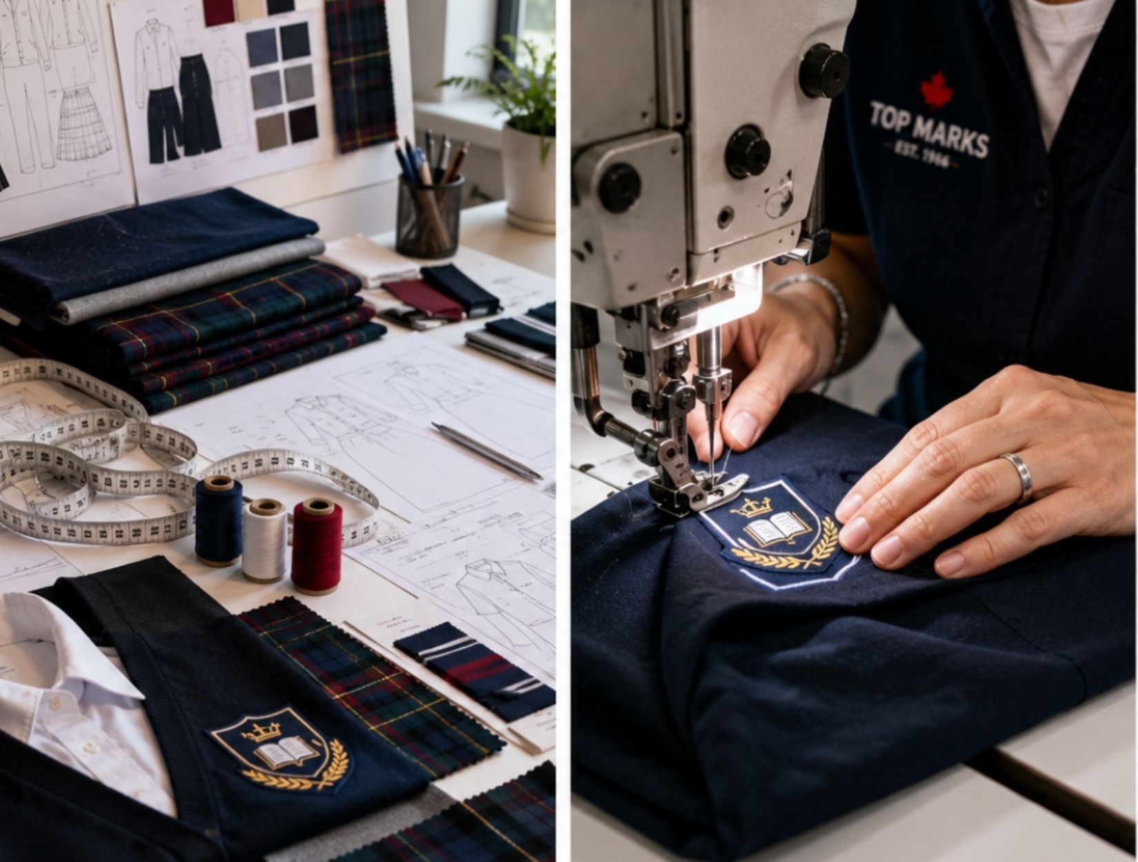 Top Marks product development, decoration, and school uniform expertise in Canada