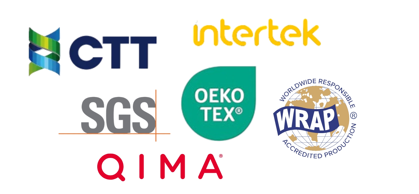 Textile testing and accreditation organization logos