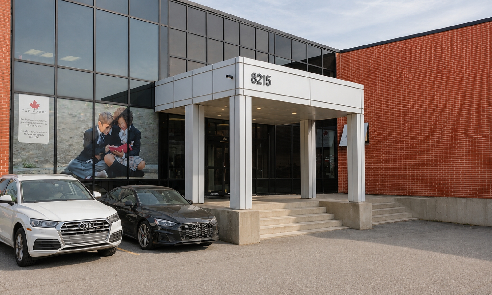 Exterior of the Top Marks Montreal Fit Centre at 8215 Chemin Montview
